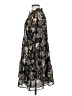 Elan 100% Polyester Paisley Black Casual Dress Size M - photo 5