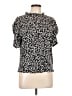 CeCe Floral Black Short Sleeve Turtleneck Size L - photo 1