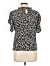 CeCe Floral Black Short Sleeve Turtleneck Size L - photo 2