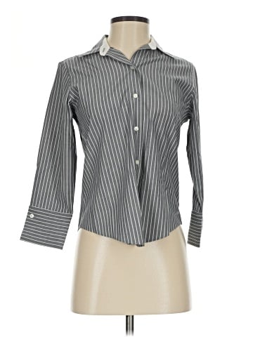 Petite Sophisticate 3/4 Sleeve Button-Down Shirt (view 1)