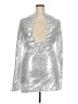 Unbranded 100% Polyester Metallic Silver Cocktail Dress Size XXL - photo 2