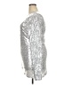 Unbranded 100% Polyester Metallic Silver Cocktail Dress Size XXL - photo 5