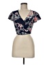 Flynn Skye Blue Short Sleeve Blouse Size Med (2) - photo 1