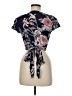 Flynn Skye Blue Short Sleeve Blouse Size Med (2) - photo 2