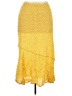 Rhode 100% Rayon Print Yellow Casual Skirt Size XXL - photo 1