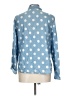 Seven7 100% Cotton Polka Dots Blue Long Sleeve Button-Down Shirt Size L - photo 2