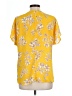 West Kei 100% Polyester Yellow Short Sleeve Blouse Size L - photo 2