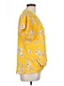 West Kei 100% Polyester Yellow Short Sleeve Blouse Size L - photo 4
