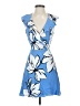 Parker 100% Viscose Tropical Blue Cocktail Dress Size 4 - photo 1