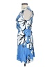 Parker 100% Viscose Tropical Blue Cocktail Dress Size 4 - photo 5