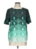 Equipment Teal Short Sleeve Blouse Size L - photo 1