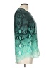 Equipment Teal Short Sleeve Blouse Size L - photo 4