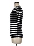Three Dots Stripes Black Short Sleeve Turtleneck Size M - photo 5