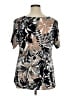 Christopher & Banks Floral Black Short Sleeve T-Shirt Size XL - photo 2