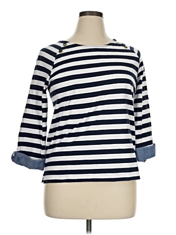 Jones New York Signature 3/4 Sleeve Top (view 1)