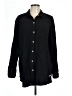 J.Jill Solid Black Long Sleeve Button-Down Shirt Size L - photo 1