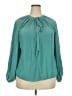 Ramy Brook 100% Polyester Teal Long Sleeve Blouse Size 2X (estimated) - photo 1