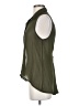 Sans Souci 100% Polyester Green Sleeveless Blouse Size S - photo 5