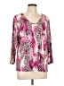 TanJay Animal Print Pink 3/4 Sleeve Blouse Size L - photo 1