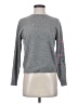 Jumper 100% Cashmere Floral Gray Cashmere Pullover Sweater Size 1 - photo 1