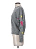 Jumper 100% Cashmere Floral Gray Cashmere Pullover Sweater Size 1 - photo 5