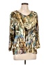 TanJay Metallic Gold 3/4 Sleeve Blouse Size L - photo 1