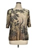Coldwater Creek 100% Polyester Tan Short Sleeve Blouse Size XL - photo 1