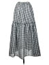 Friful Checkered-gingham Gray Casual Skirt Size S - photo 2