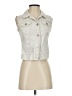 Mudd 100% Cotton Silver Sleeveless Button-Down Shirt Size XS - photo 1