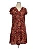Relativity 100% Polyester Print Brown Casual Dress Size XL - photo 1