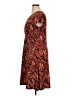 Relativity 100% Polyester Print Brown Casual Dress Size XL - photo 5