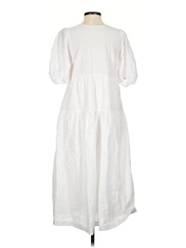 old navy white cotton dress Old Navy Smocked Midi Poplin Dress Open Back Fit & Flare Sleeveless White Cotton