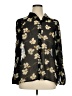 CAbi 100% Polyester Floral Black Long Sleeve Blouse Size XL - photo 1