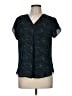 41Hawthorn 100% Polyester Stars Teal Short Sleeve Blouse Size M - photo 1
