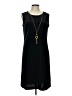 R&M Richards Solid Black Casual Dress Size 10 - photo 1