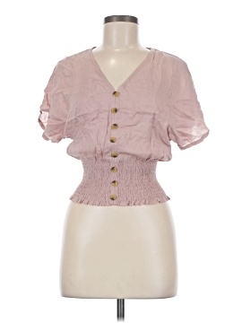 Planet Gold Short Sleeve Blouse