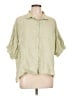 Things Between Green 3/4 Sleeve Button-Down Shirt Size L - photo 1
