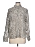 Massimo Dutti Animal Print Silver Long Sleeve Blouse Size 10 - photo 1