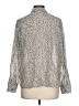 Massimo Dutti Animal Print Silver Long Sleeve Blouse Size 10 - photo 2