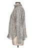 Massimo Dutti Animal Print Silver Long Sleeve Blouse Size 10 - photo 5
