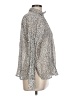 Massimo Dutti Animal Print Silver Long Sleeve Blouse Size 10 - photo 4