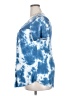 LAOLASI Tie-dye Blue Short Sleeve Blouse Size 2X - photo 5