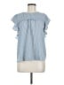 Monteau Blue Short Sleeve Blouse Size M - photo 1