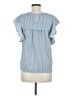 Monteau Blue Short Sleeve Blouse Size M - photo 2
