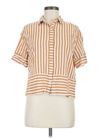 Jane and Delancey Short Sleeve Button-Down Shirt (view 1)