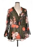 City Chic 100% Polyester Green 3/4 Sleeve Blouse Size 16 Plus (S) - photo 1