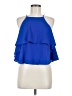 Paper Crane 100% Polyester Blue Sleeveless Blouse Size M - photo 1