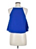 Paper Crane 100% Polyester Blue Sleeveless Blouse Size M - photo 2
