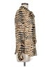 DKNY Animal Print Gold Brown Long Sleeve Blouse Size M - photo 4