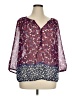 Liz Claiborne 100% Polyester Purple 3/4 Sleeve Blouse Size XL - photo 1